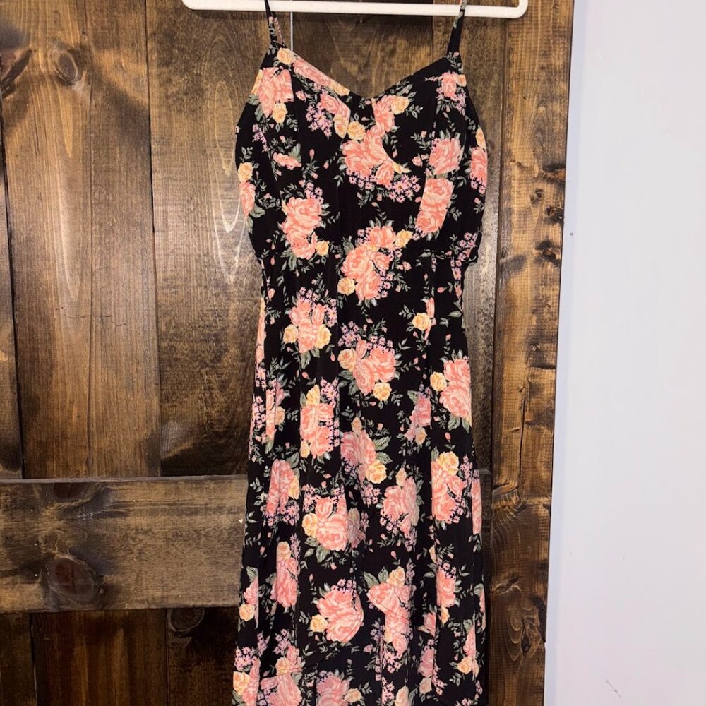 Floral Back Dress- Midi - XS